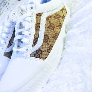 Old School White Gucci Vans